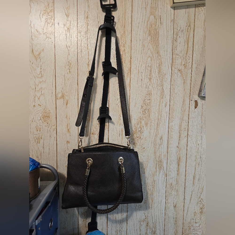 CHARMING CHARLIE Black Leather Handbag - Picture 2 of 7